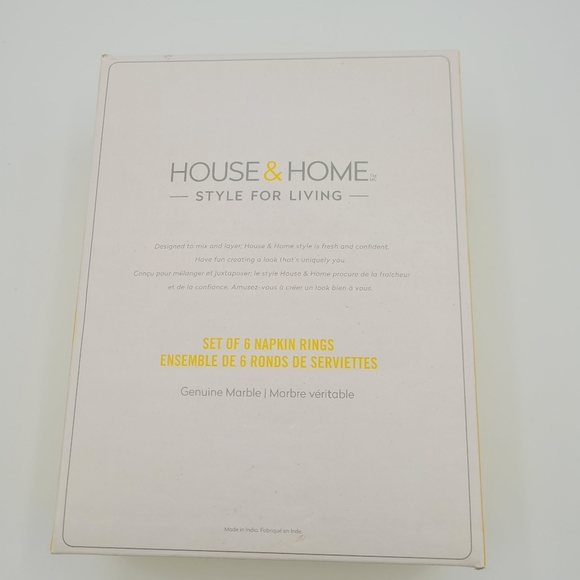 NWT Set of 6 Natural White Marble Napkin Holders - Picture 6 of 9